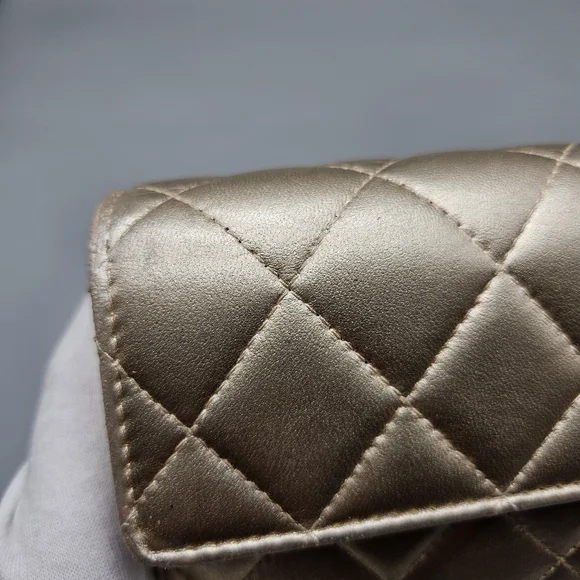 CHANEL Authentic Gold Flap Wallet/Clutch - Picture 14 of 16